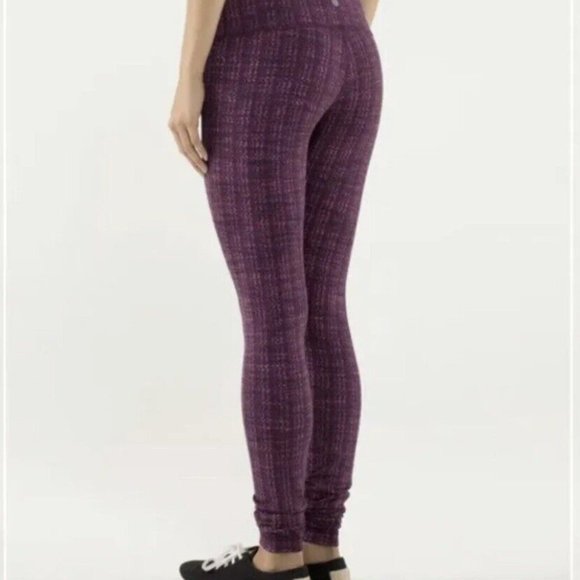 Lululemon  Wunder Under Ziggy Wee Pink Purple Compression Leggings Inkwell  sz 4 - Picture 3 of 17